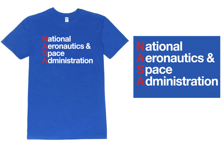 NASA Worm, Eco-Friendly, Acrostic T-Shirt