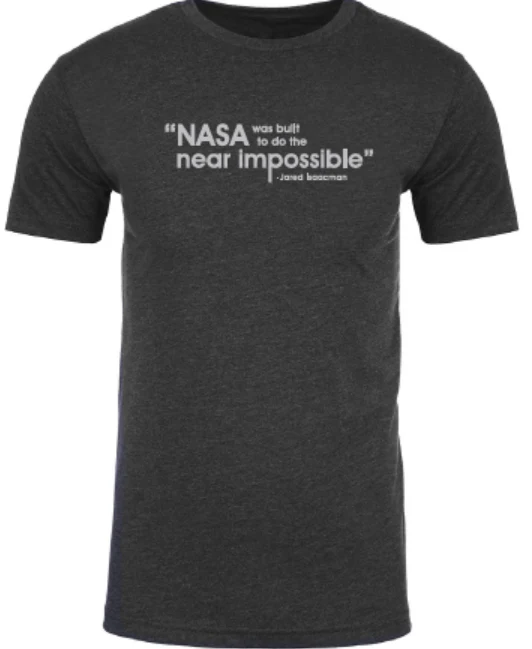 Artemis II Logo with Jared Isaacman Quote on Front T-Shirt (Youth Sizes Available) - Image 2