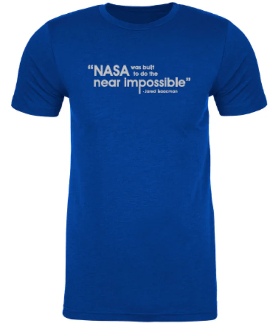 Artemis II Logo with Jared Isaacman Quote on Front T-Shirt (Youth Sizes Available) - Image 5
