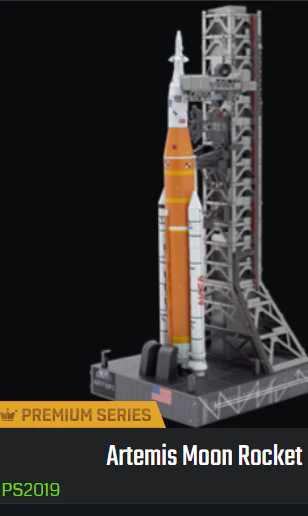 Metal Earth Artemis Moon Rocket Space Themed 3D Metal Puzzle 30020