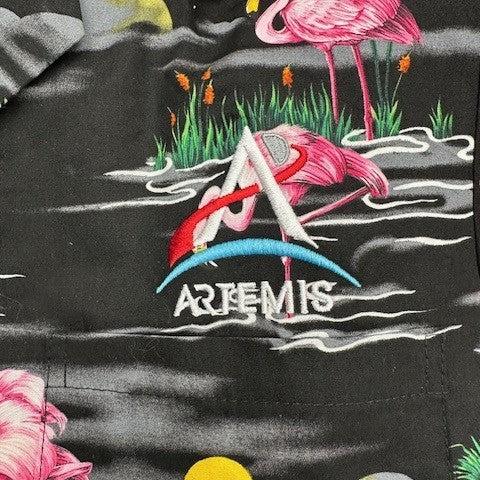 Artemis Program Hawaiian Flamingo Button Up Shirt - Image 2