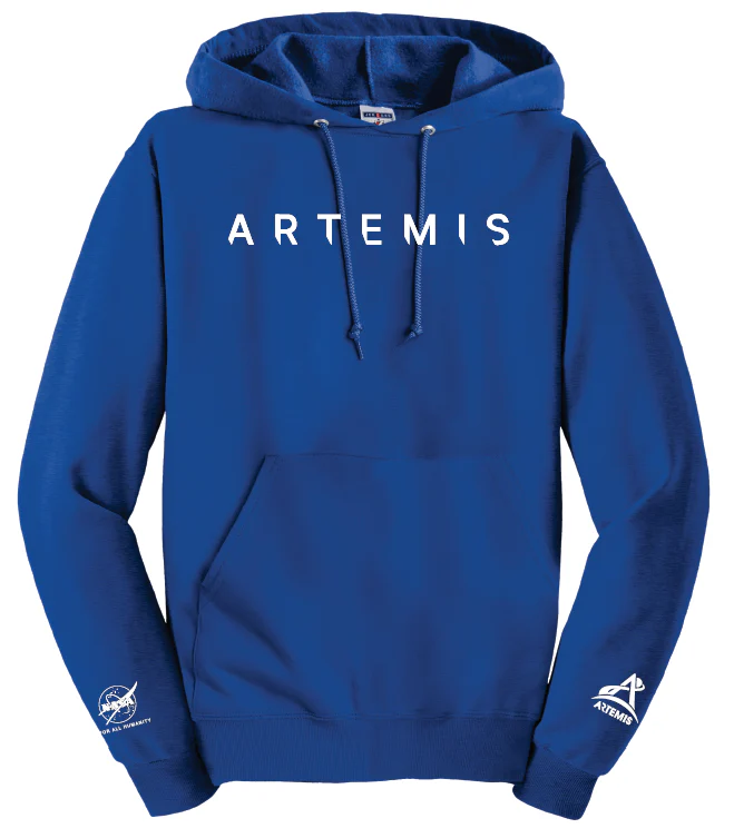 Artemis Program To the Moon and Beyond, NASA logo, Typeface Inter Hoodie - Image 3