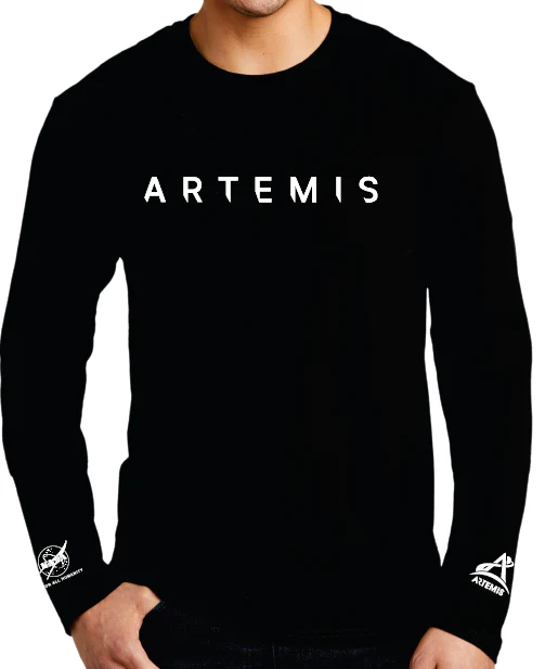 Artemis Program To the Moon and Beyond, NASA logo, Typeface Inter Long Sleeve Shirt - Image 3