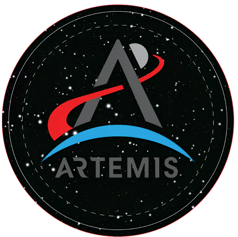 Artemis Program with Stars Mouse Pad 8" Round 21370