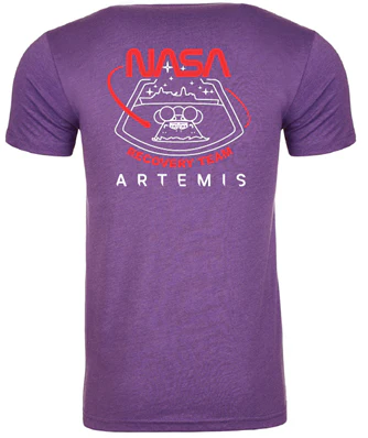 LR 2023 NASA Landing and Recovery ARTEMIS ONLY Screen Printed Next Level T-shirt - Image 4