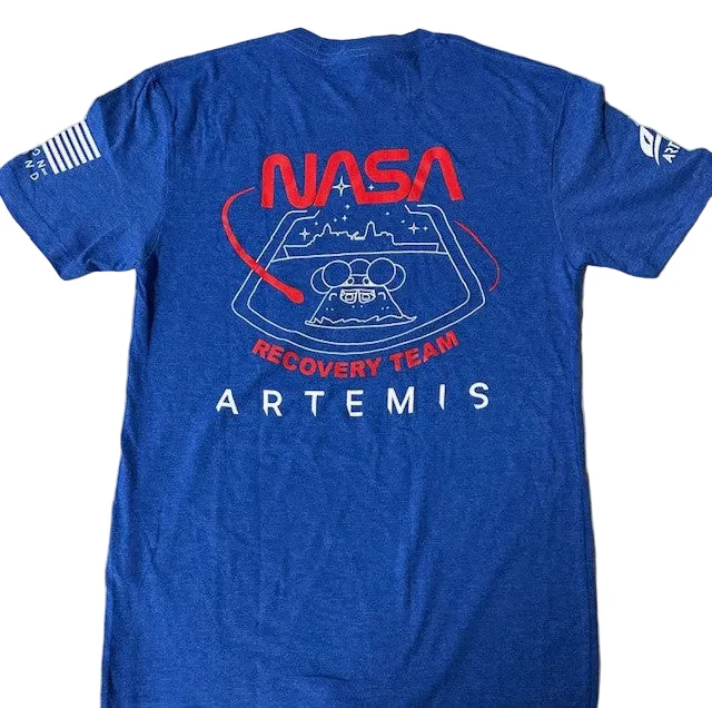 LR 2023 NASA Landing and Recovery ARTEMIS ONLY Screen Printed Next Level T-shirt - Image 5