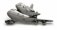 Lapel Pin Shuttle 747 Carrier Silver 11723 ST