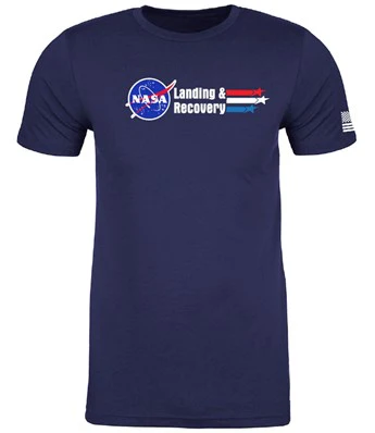 LR 2025 NASA Landing and Recovery Team with NASA Logo, Stars and Stripes, WELCOME HOME Next Level Screen Printed T-shirt - Image 5