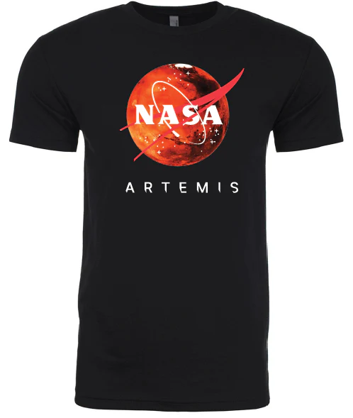 Mars NASA Logo Artemis T-Shirt (Youth Sizes Available)