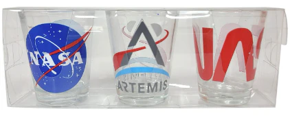 NASA And Artemis Shot Glass 3 Pack 7790