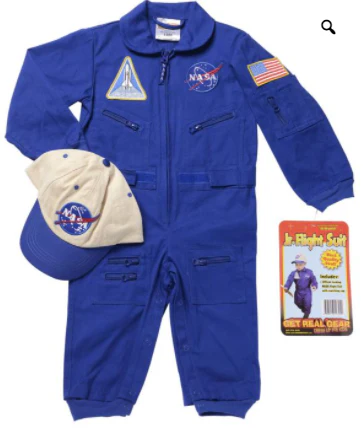 NASA Astronaut Junior Flight Suit - 3 Colors - Blue, Orange or White - Image 6
