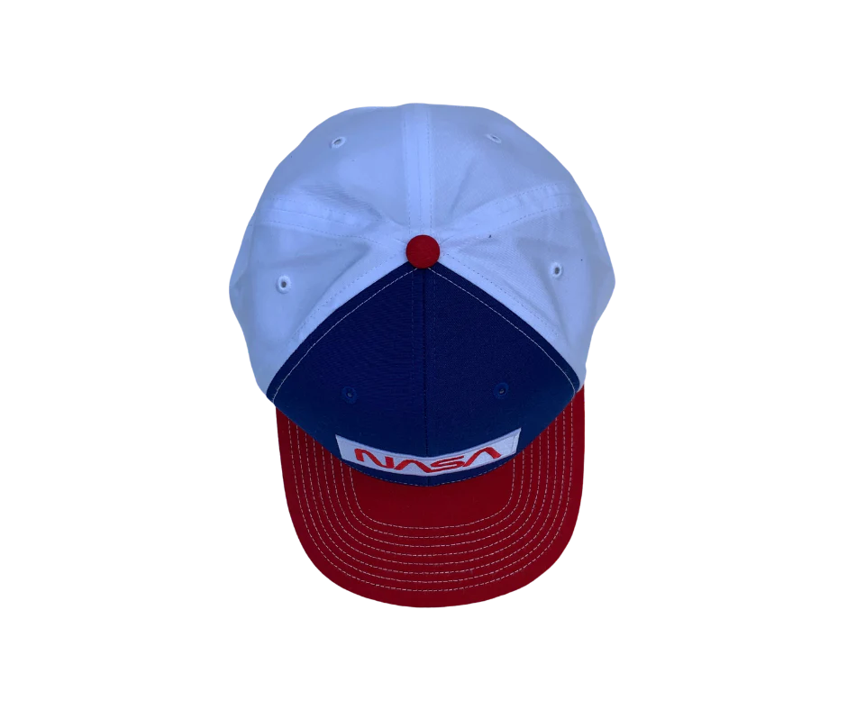 NASA Worm Logo Richardson Mesh Cap Red, Blue, White - Image 3