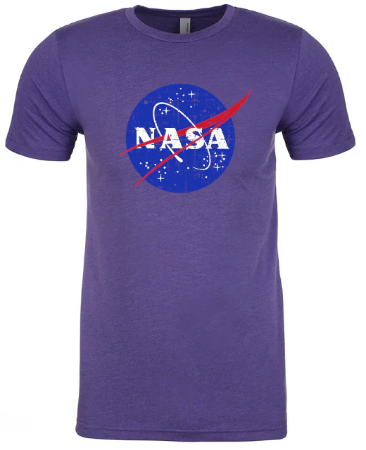 NASA Distressed Logo Next Level CVC T-Shirt - Image 2