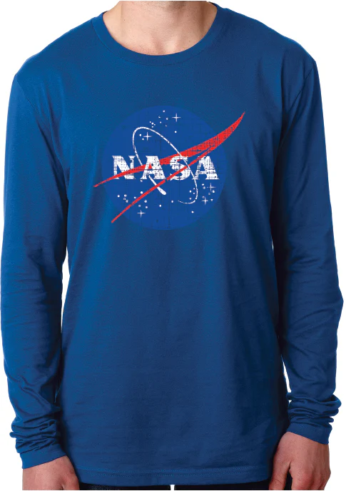 NASA Distressed Logo Next Level Long Sleeve T-Shirt - Image 3