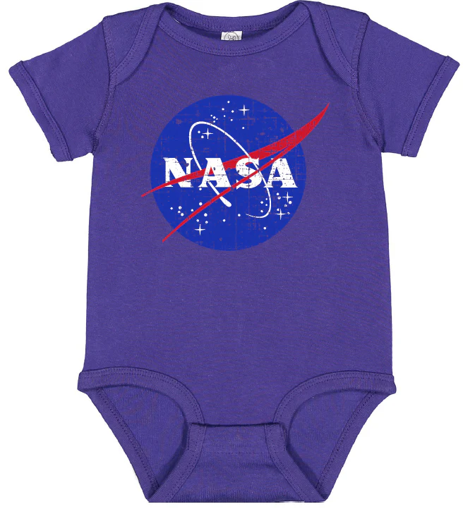 NASA Distressed Logo Onesie - Image 2