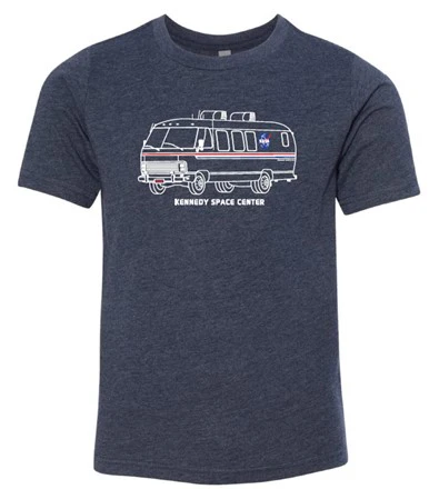 NASA Kennedy Space Center Astrovan T-Shirt with Flag on Back (Youth Sizes Available)