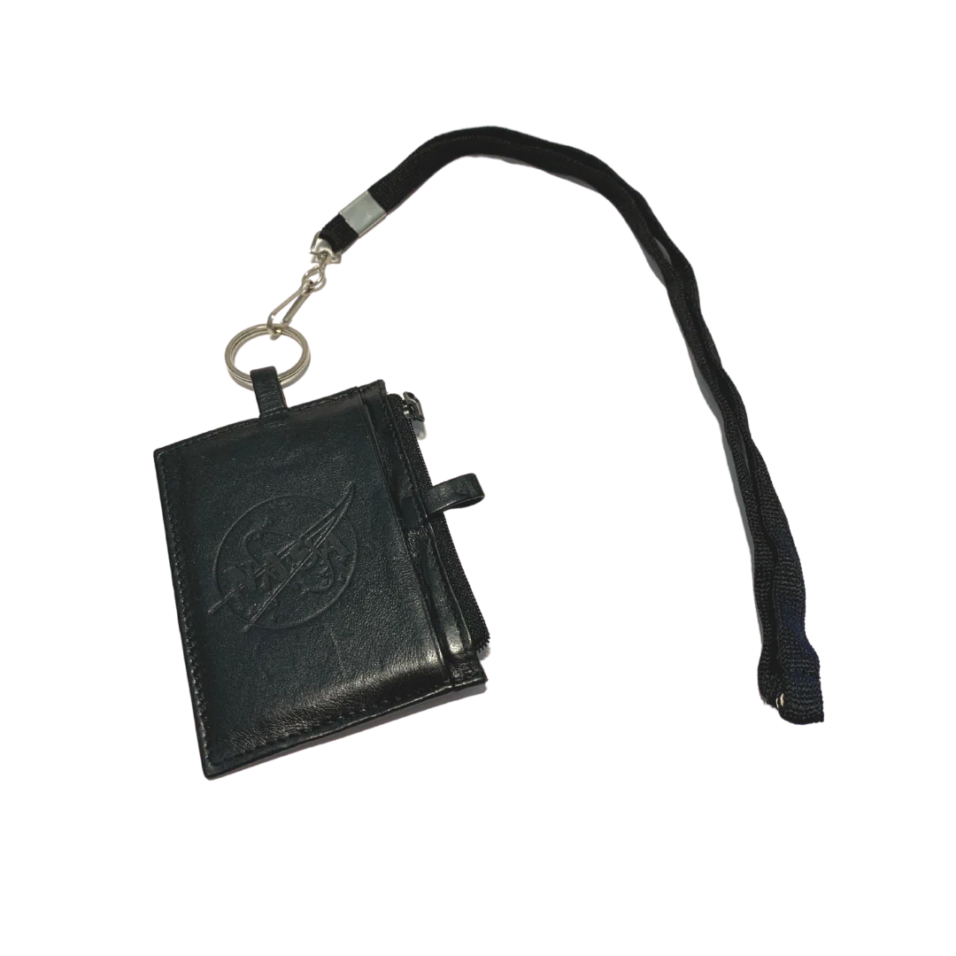 NASA Leather Lanyard Wallet With Embossed NASA Vector Logo - Image 2