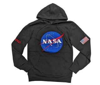 NASA Logo NASA Worm With Flag Hoodie