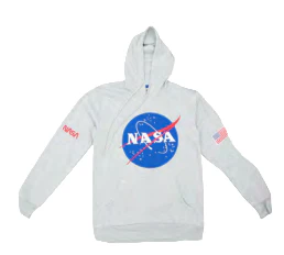 NASA Logo NASA Worm With Flag Hoodie - Image 2