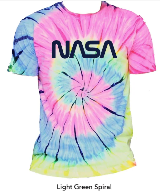 NASA Worm Logo Tie Dye T-shirt DISCO