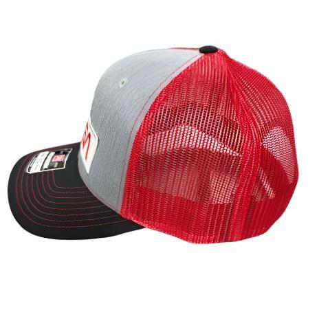 NASA Worm Logo Richardson Mesh Cap Black, Grey, Red 28021 - Image 3