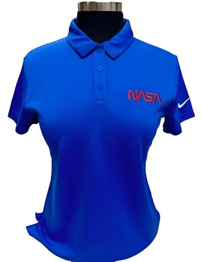 NASA Worm Logo Ladies Nike Dry Fit Polo
