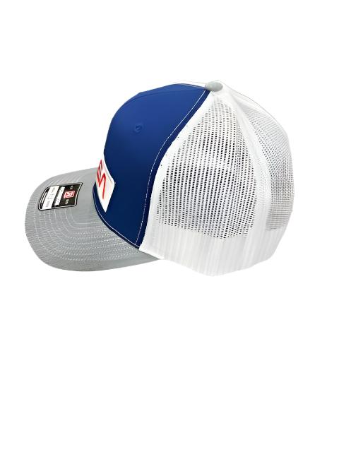 NASA Worm Logo Richardson Mesh Cap Grey, Blue, White 28079 - Image 2
