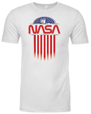 NASA Worm Logo Vehicle Assembly Building Flag T-Shirt (Youth Sizes Available)