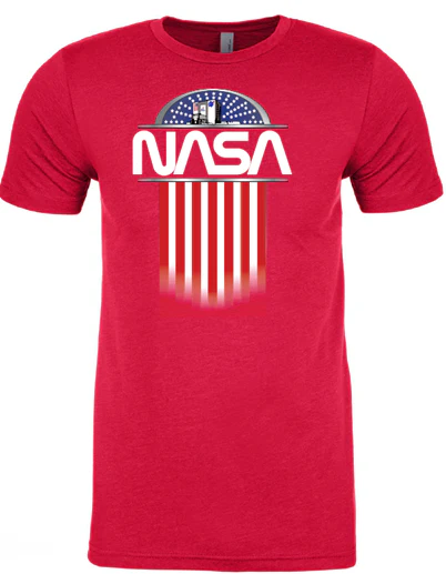 NASA Worm Logo Vehicle Assembly Building Flag T-Shirt (Youth Sizes Available) - Image 3