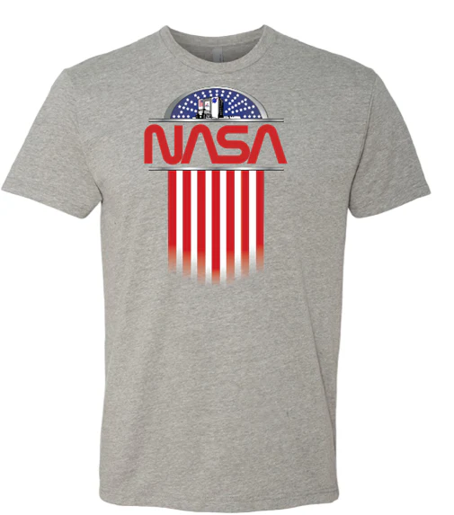 NASA Worm Logo Vehicle Assembly Building Flag T-Shirt (Youth Sizes Available) - Image 4