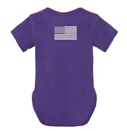Artemis Typeface Space Themed Sparkly Onesie With Flag On Back - Image 4