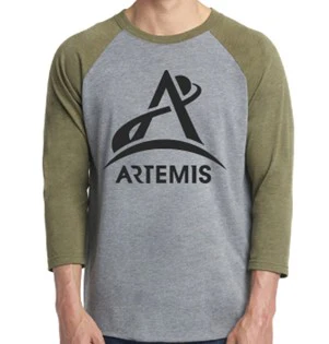 Artemis Program Raglan T-Shirt One Color Logo - Image 2